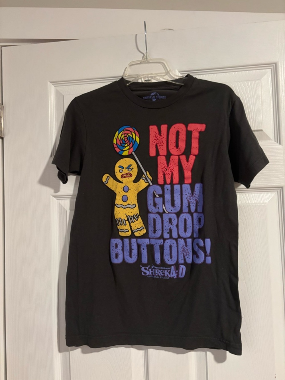 Universal Black Shrek 4 'Not My Gumdrop Buttons' Graphic Tee